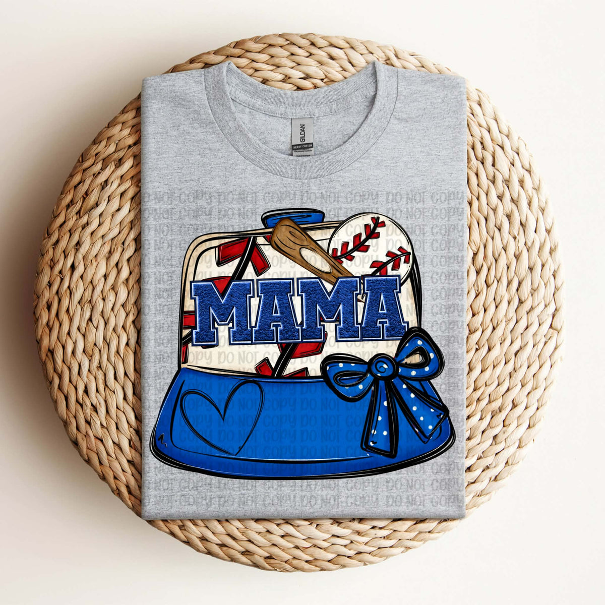 Baseball Mama Hat (blue) (VP) DTF Transfer