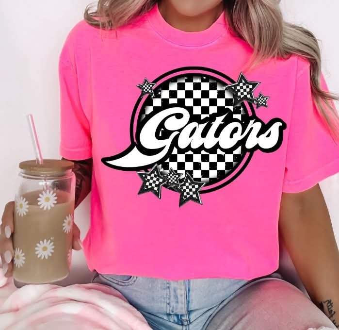 Gators checkered circle (S&G) 82364 DTF transfer