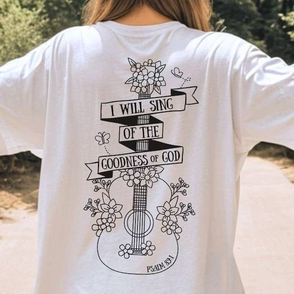 I will sing if the goodness of god BLACK (KARTA) 62888 DTF transfer