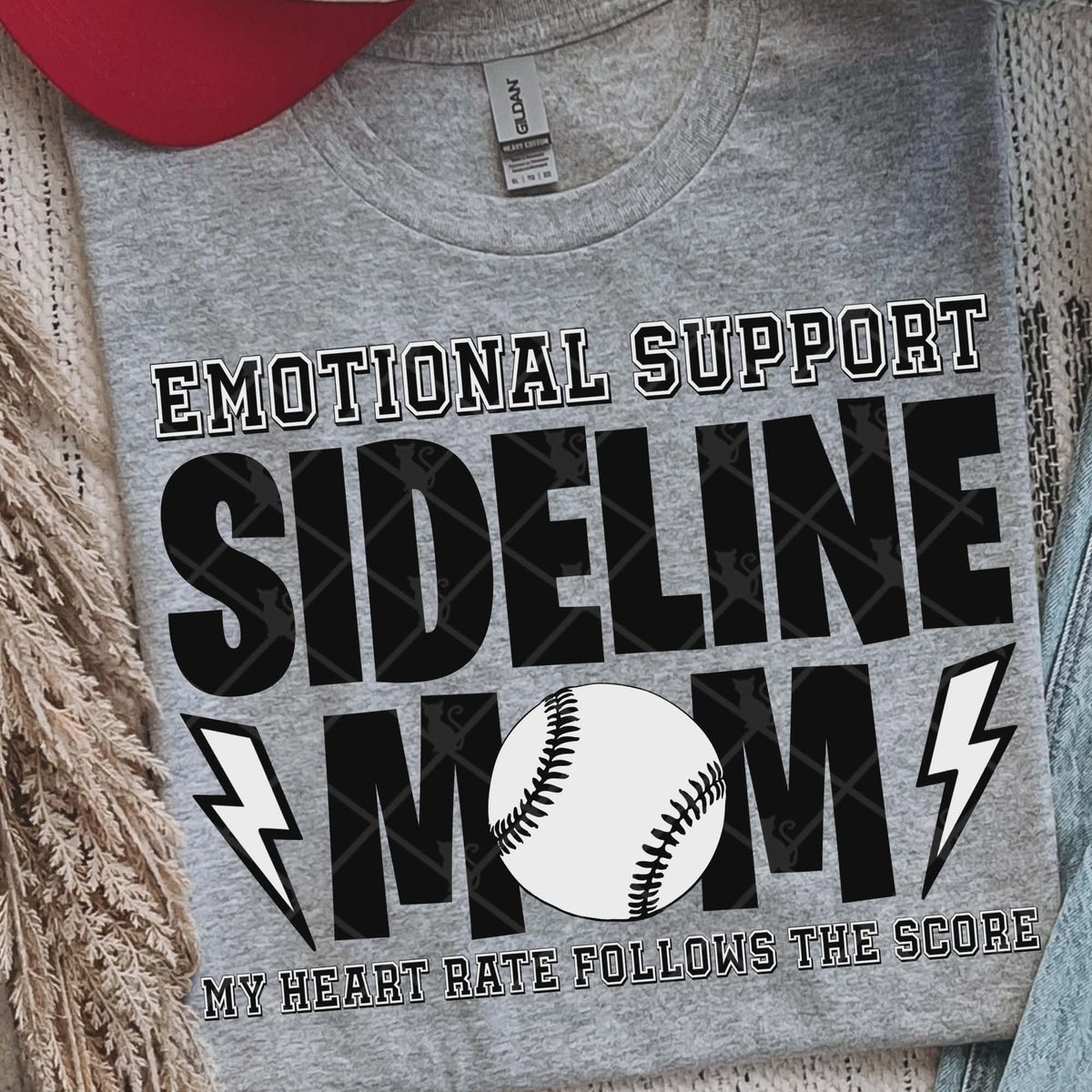 Sideline Mom baseball  (Ttd) DTF Transfer