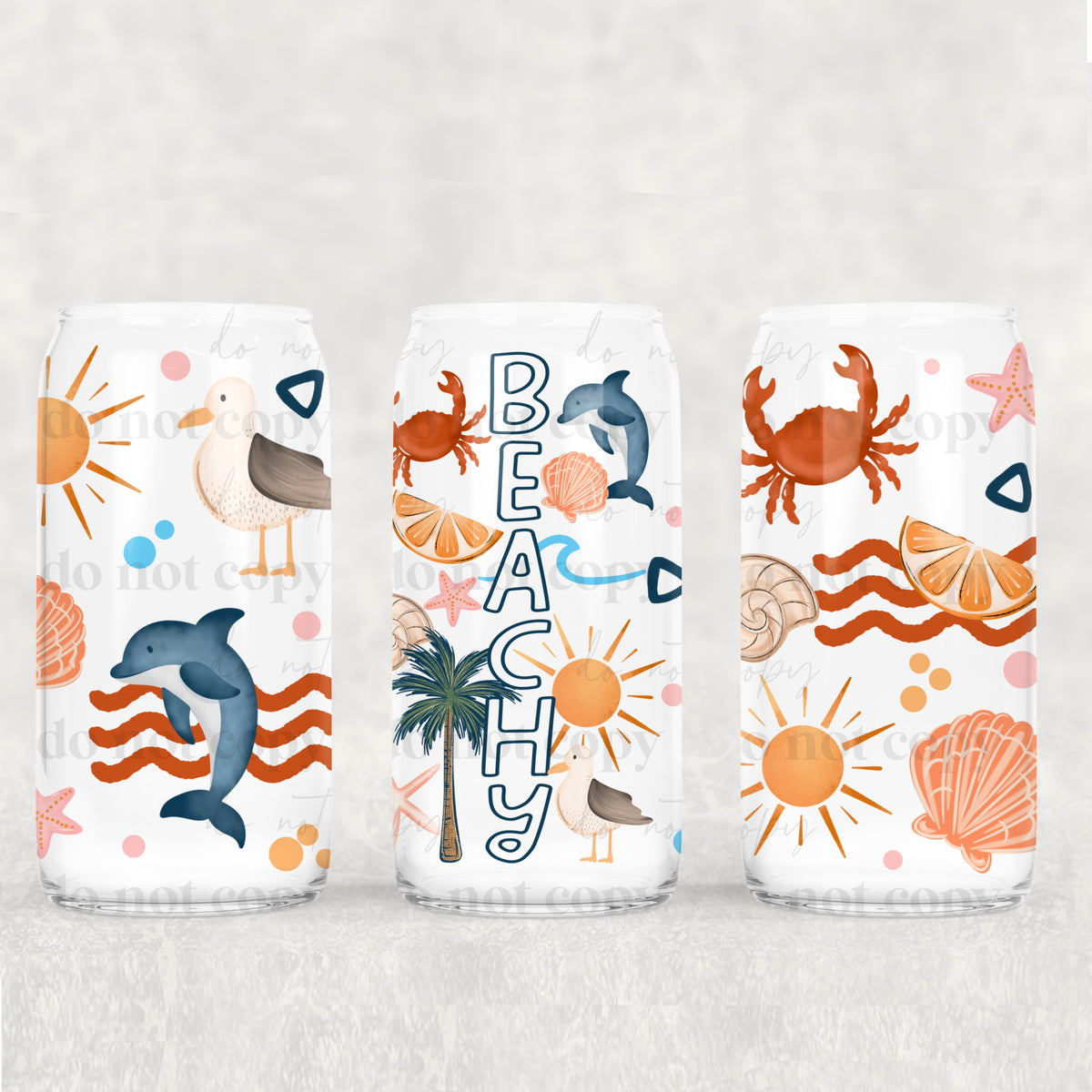 Beachy stacked (CSC) UV DTF WRAP