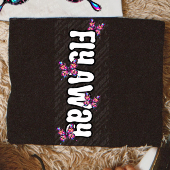 Fly Away Butterflies BACK PRINT (UDD) 68729 dtf transfer