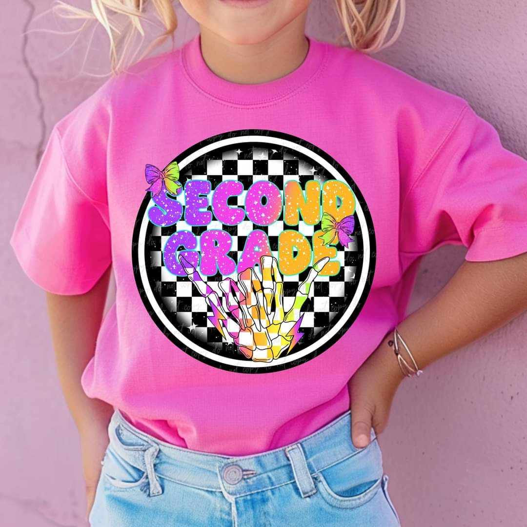 Second grade skellie hand circle GIRL (VIRGO) 50176 DTF transfer