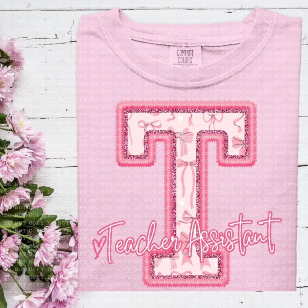 T teacher assistant coquette (ECHT) 93878 DTF transfer