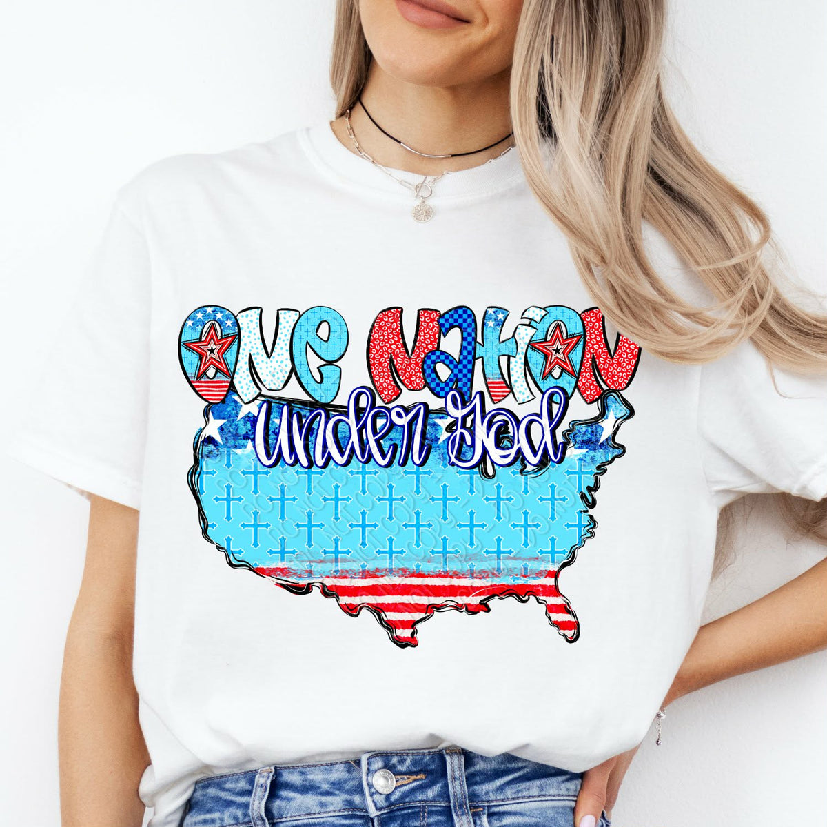 One nation under god america Sunday Special DTF transfer