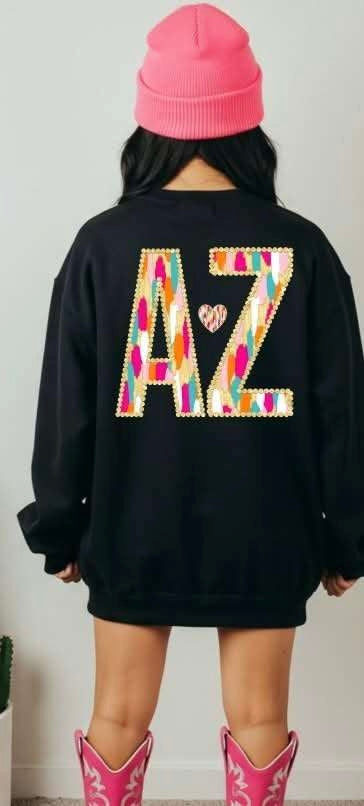 AZ brushstroke with heart (S&G) 82984 DTF transfer
