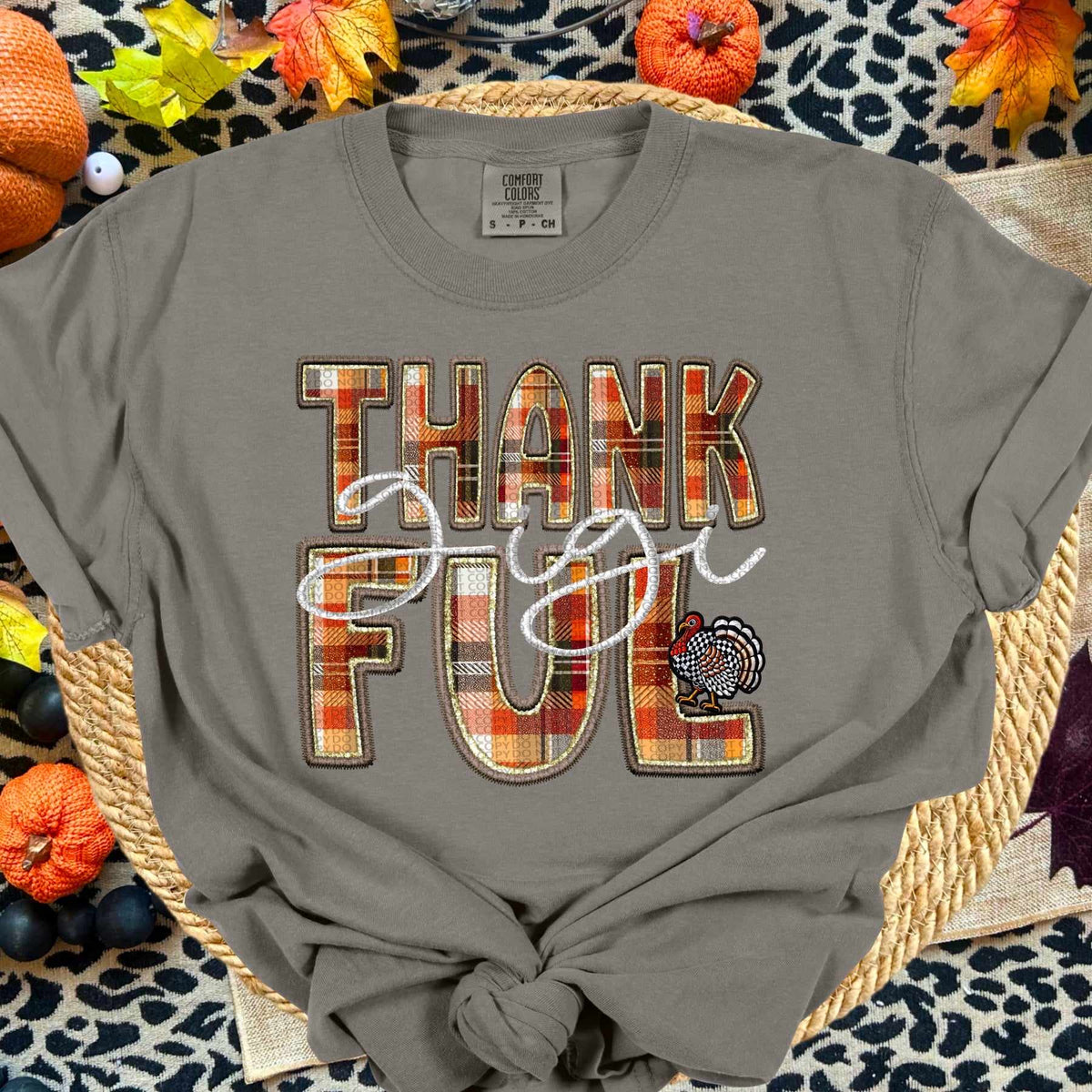 Thankful Gigi plaid font (HW) 62486 DTF transfer