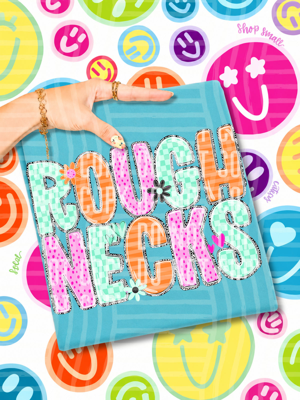 rough necks 22 happy blooms (caplinger) DTF transfer