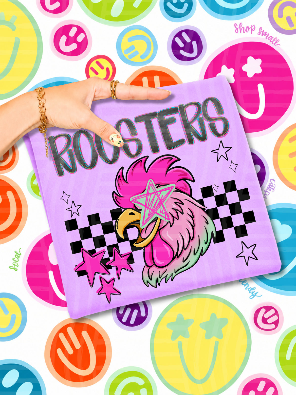 roosters starry eyed checks (CAPLINGER) DTF Transfer