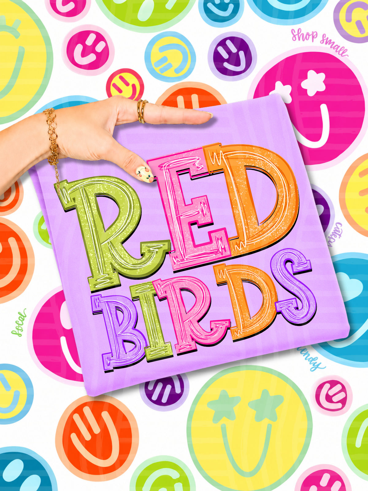 red birds simply colorful stacked (Caplinger) DTF Transfer
