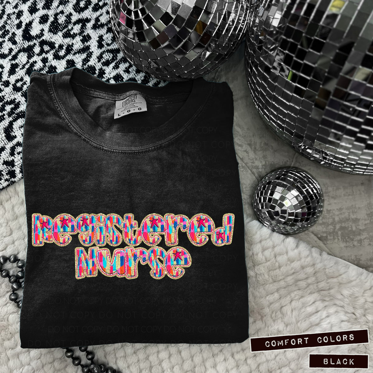 Registered Nurse Tutti Brushstrokes (Caplinger) DTF transfer