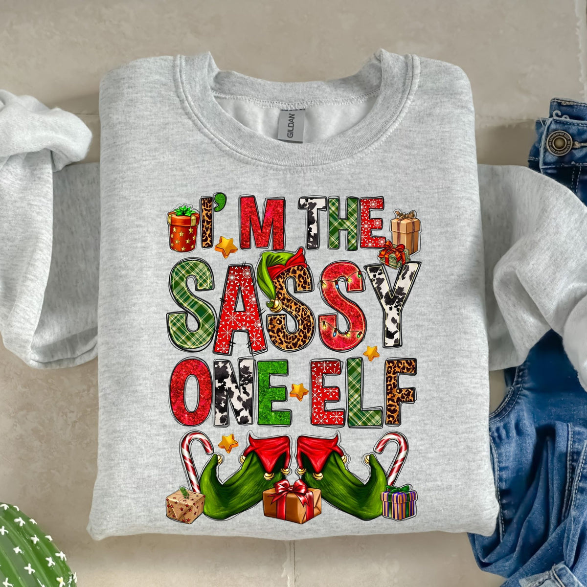 I'm the Sassy Elf-38644-DTF transfer