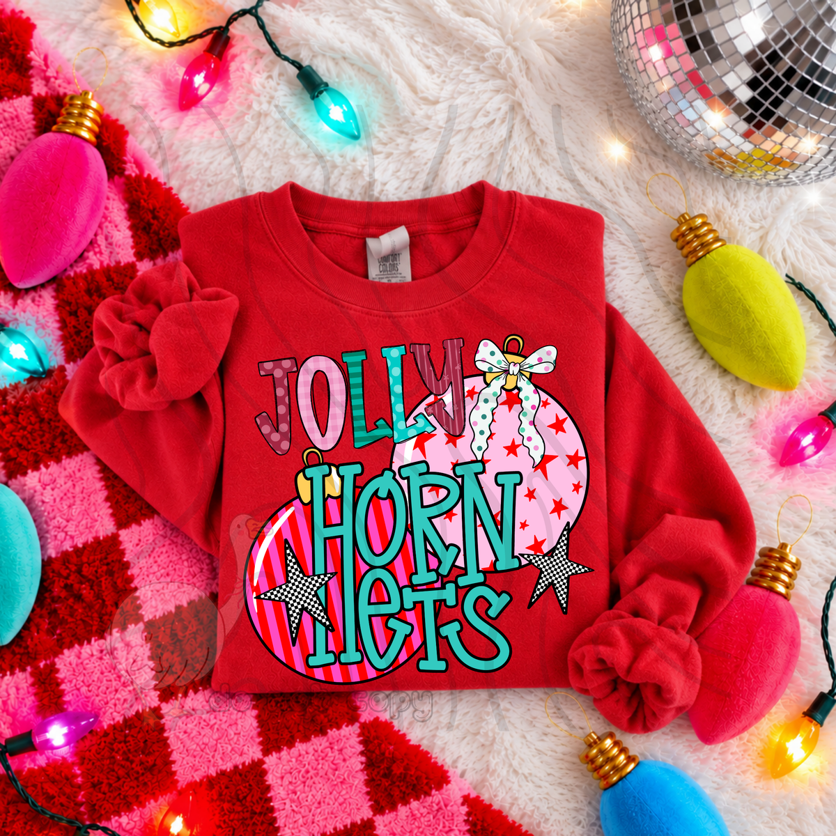 Jolly Hornets pink ornaments (DKD) DTF Transfer