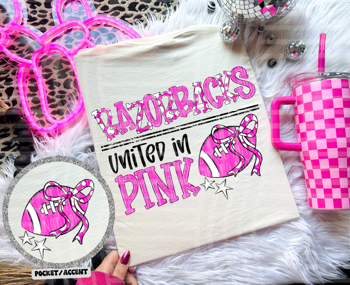 razorbacks united in pink (caplinger) DTF transfer