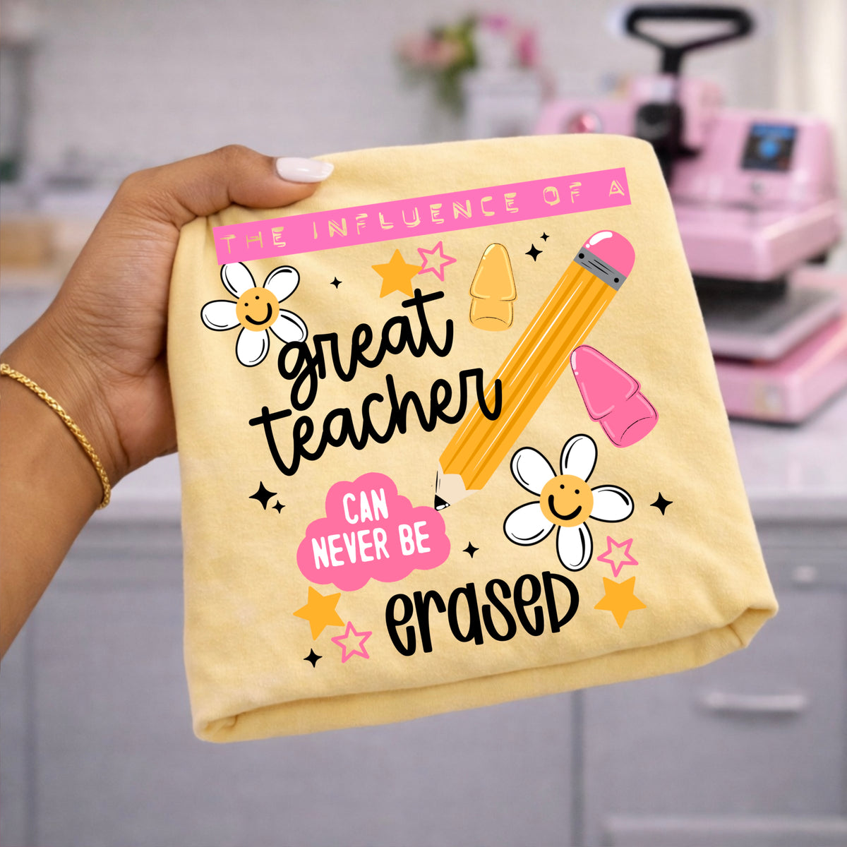 Influence of a Great teacher (pink) (CSC) DTF transfer
