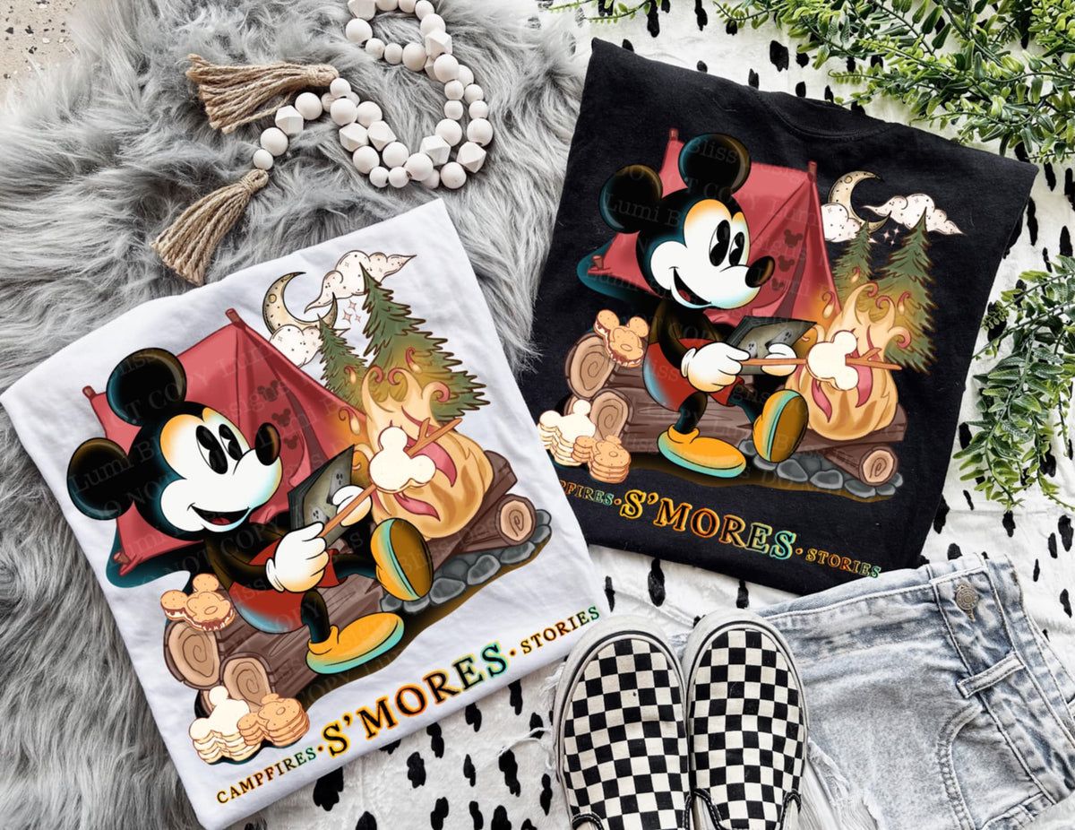 Mouse s’more (lumi) DTF transfer