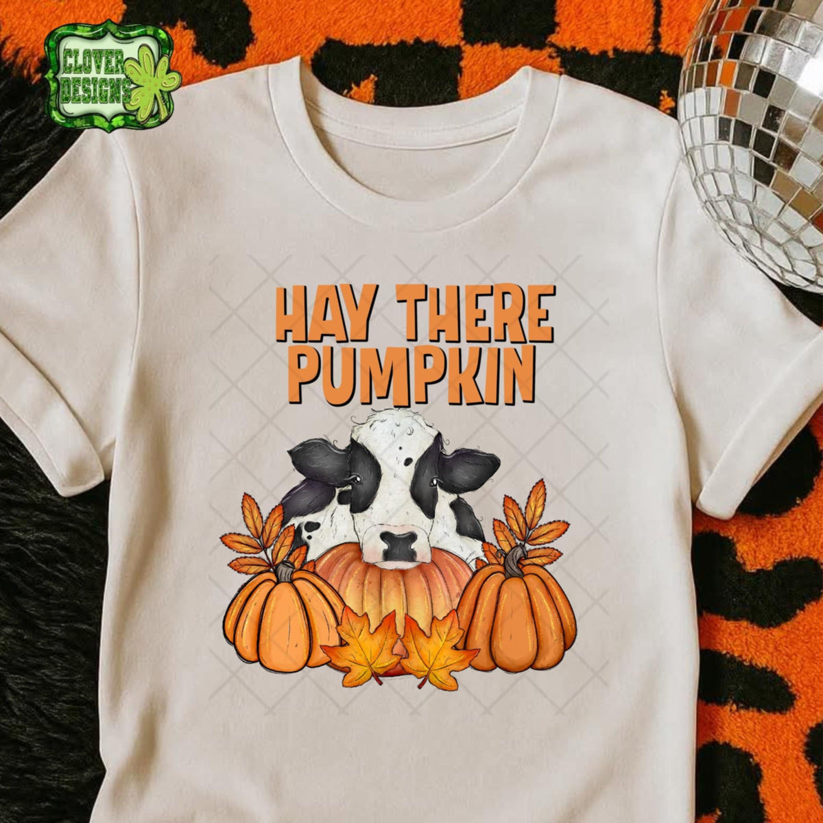 Hay there pumpkin cow 107946 DTF transfer