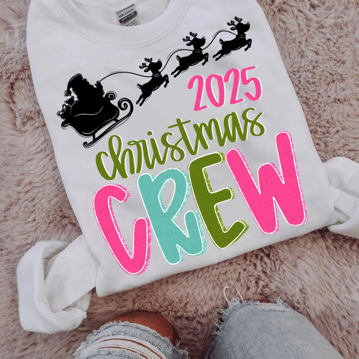 Christmas Crew 2025 colorful (CMD) DTF Transfer
