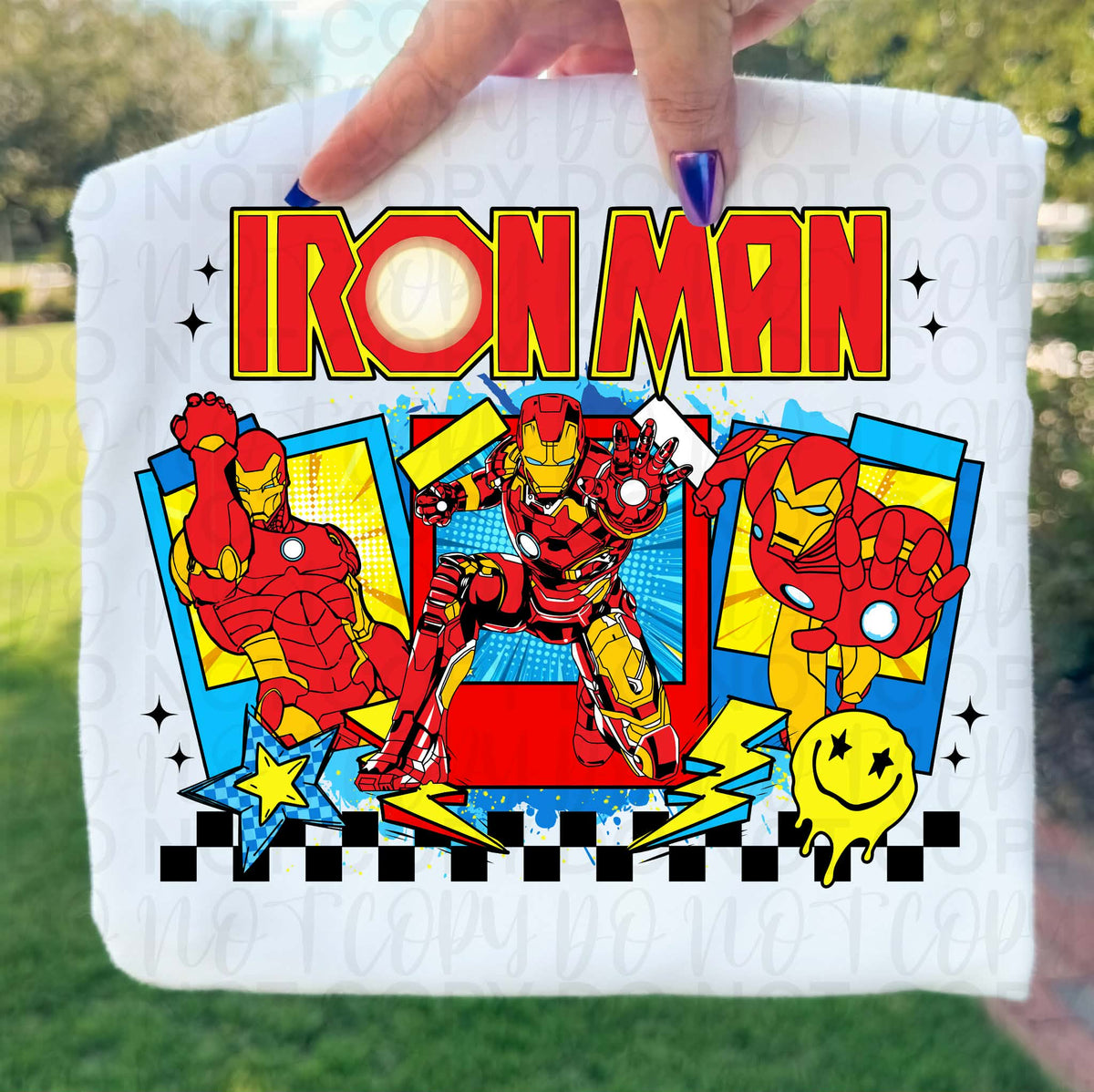 Iron guy Polaroids (UAC) DTF Transfer