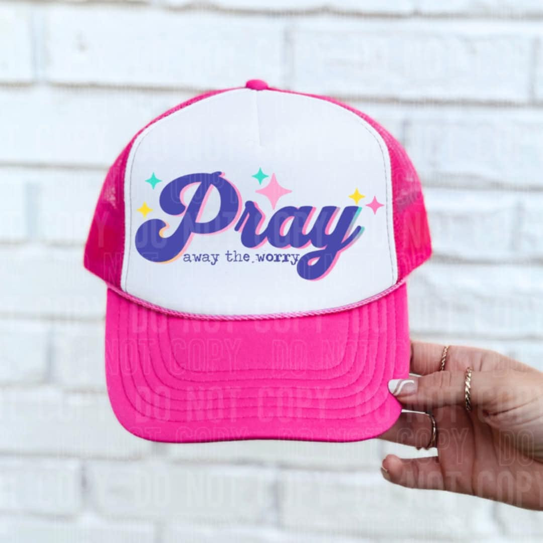 Pray purple font 99392 DTF transfer