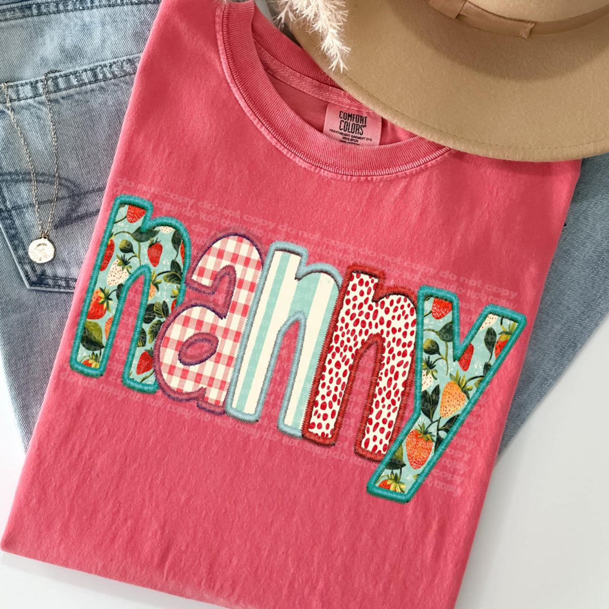 Nanny strawberry patterns 95825 DTF transfer