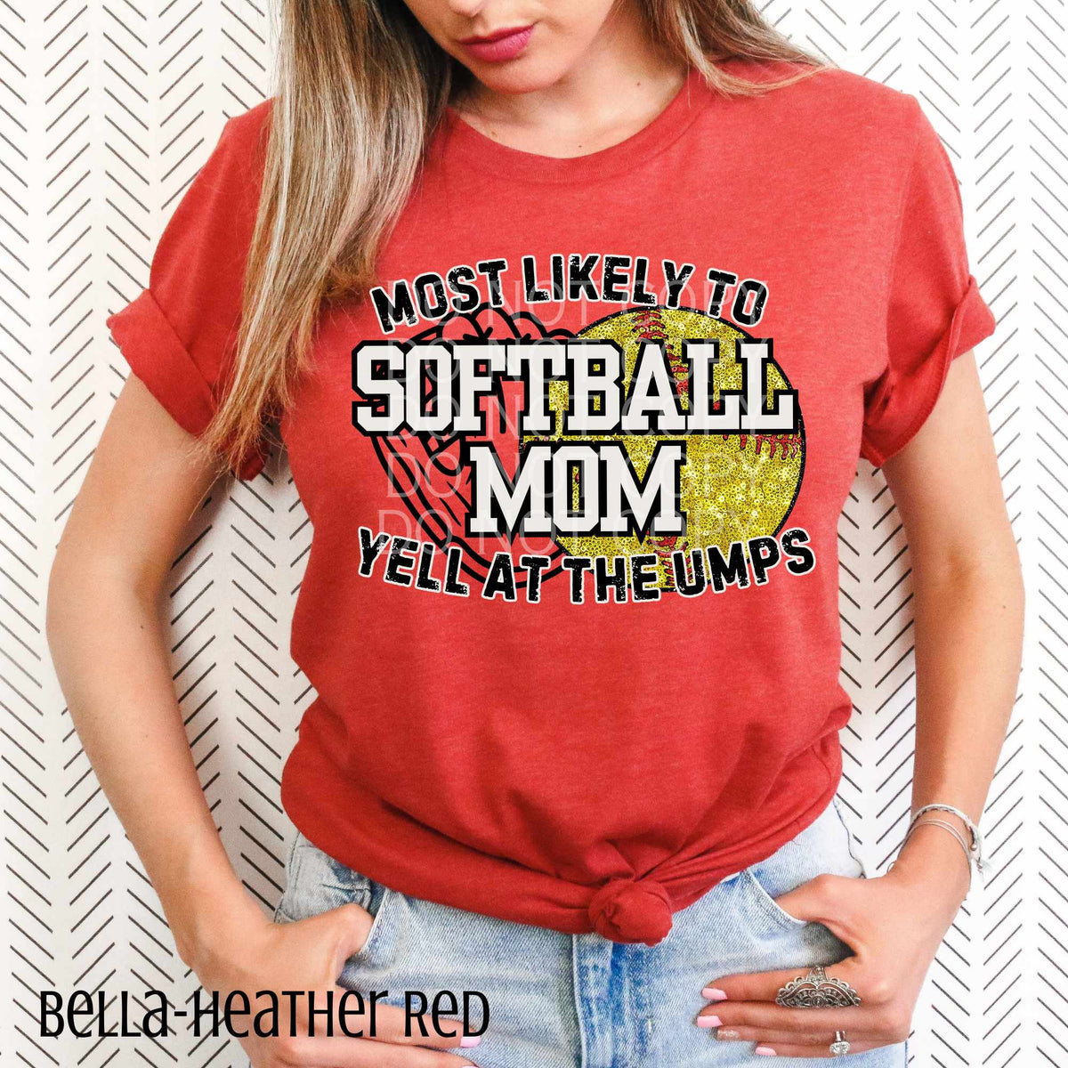 Softball mom most likely to SOFTBALL 82212 DTF transfer
