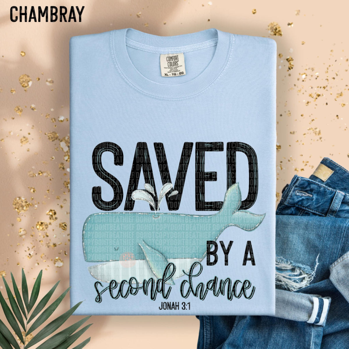 Saved by a second chance whale (SDD) 95648 DTF transfer