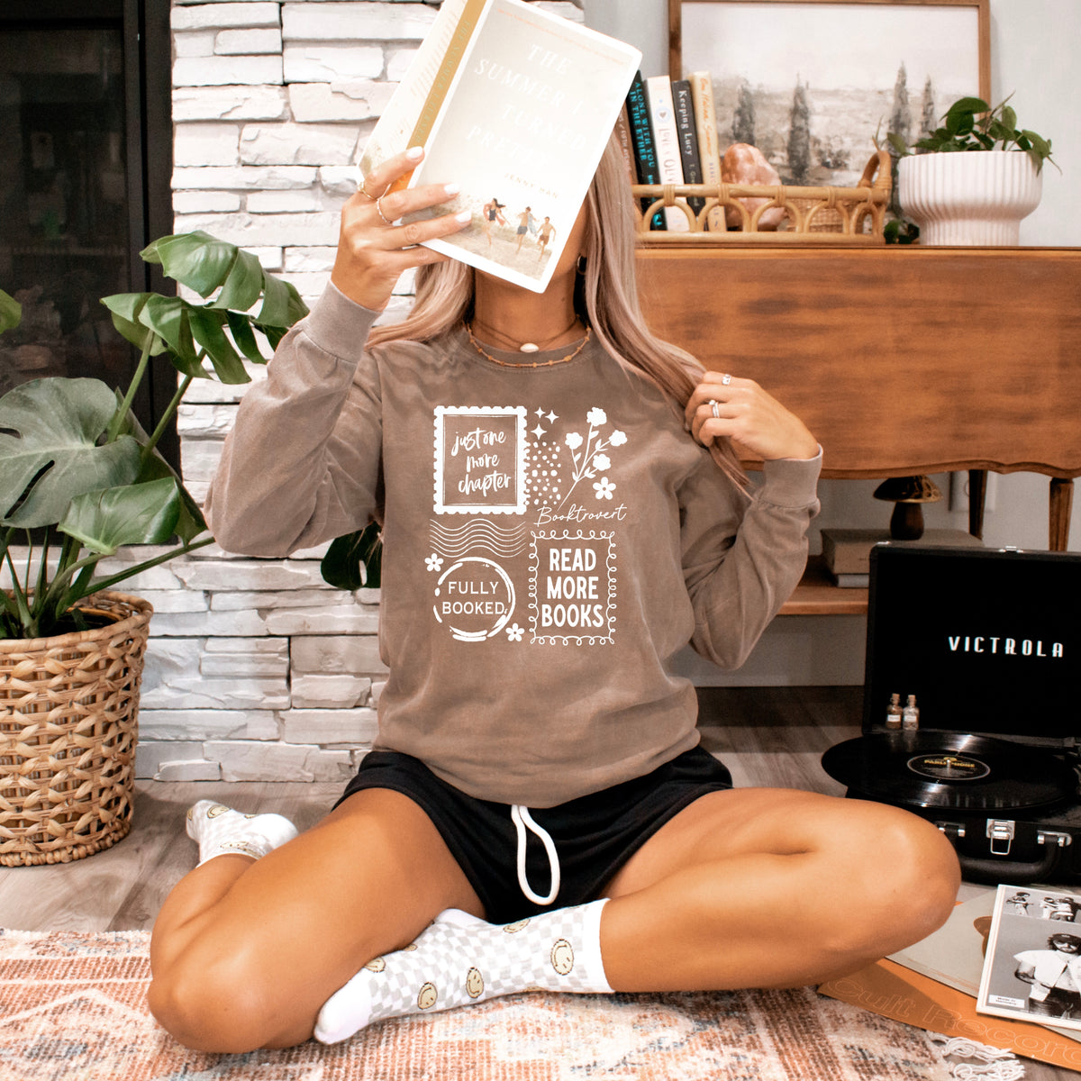 Books stamp collage WHITE (CSC) DTF Transfer