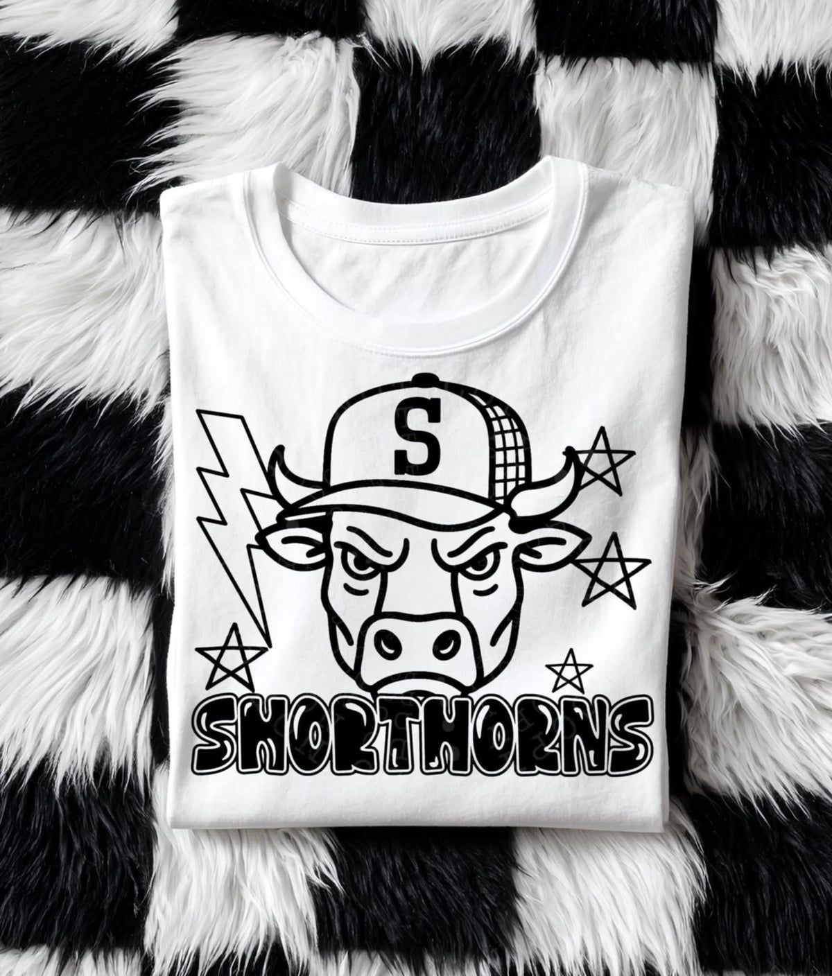 Shorthorns Mascot BLACK (C’s) DTF transfer