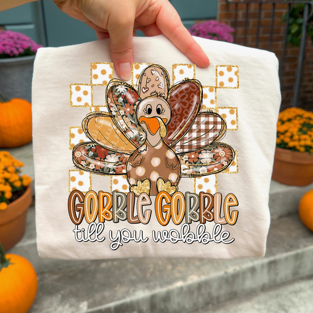 Gobble gobble turkey Sunday Special DTF transfer