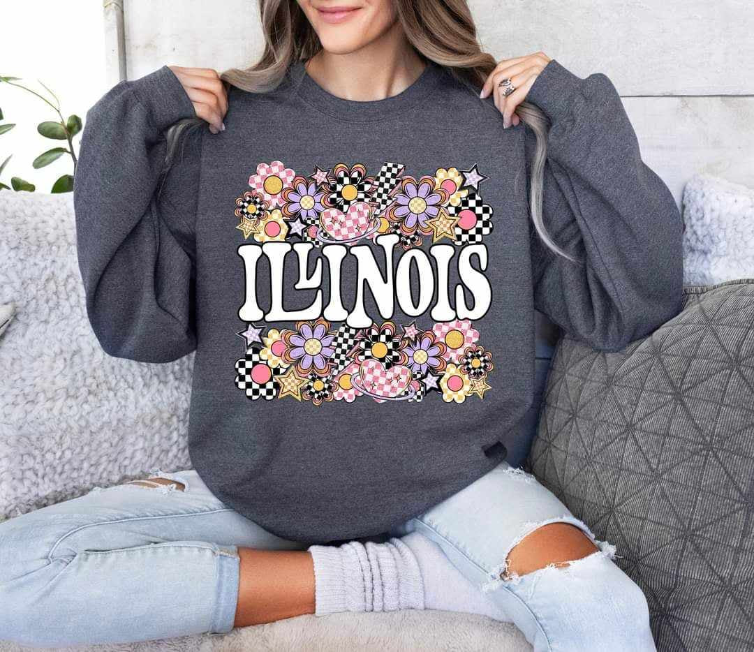 Illinois Groovy State s&g 56075 DTF transfer