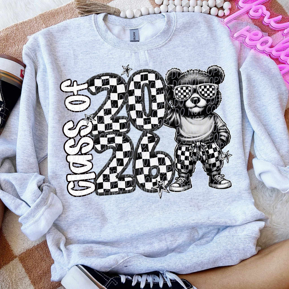 Class of 2026 checkered bear city DTF transfer
