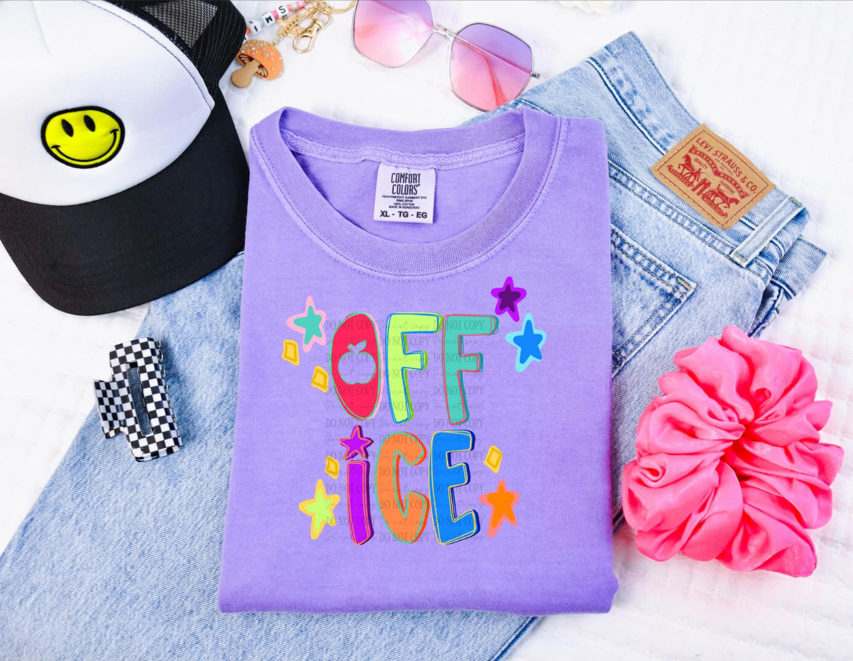 Office colorful stars 107605 DTF transfer