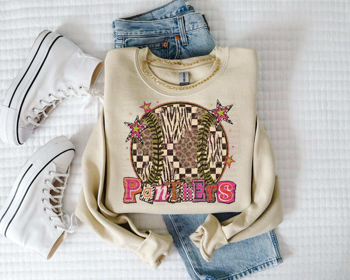 Panthers magazine font and ball (SCG) DTF Transfer