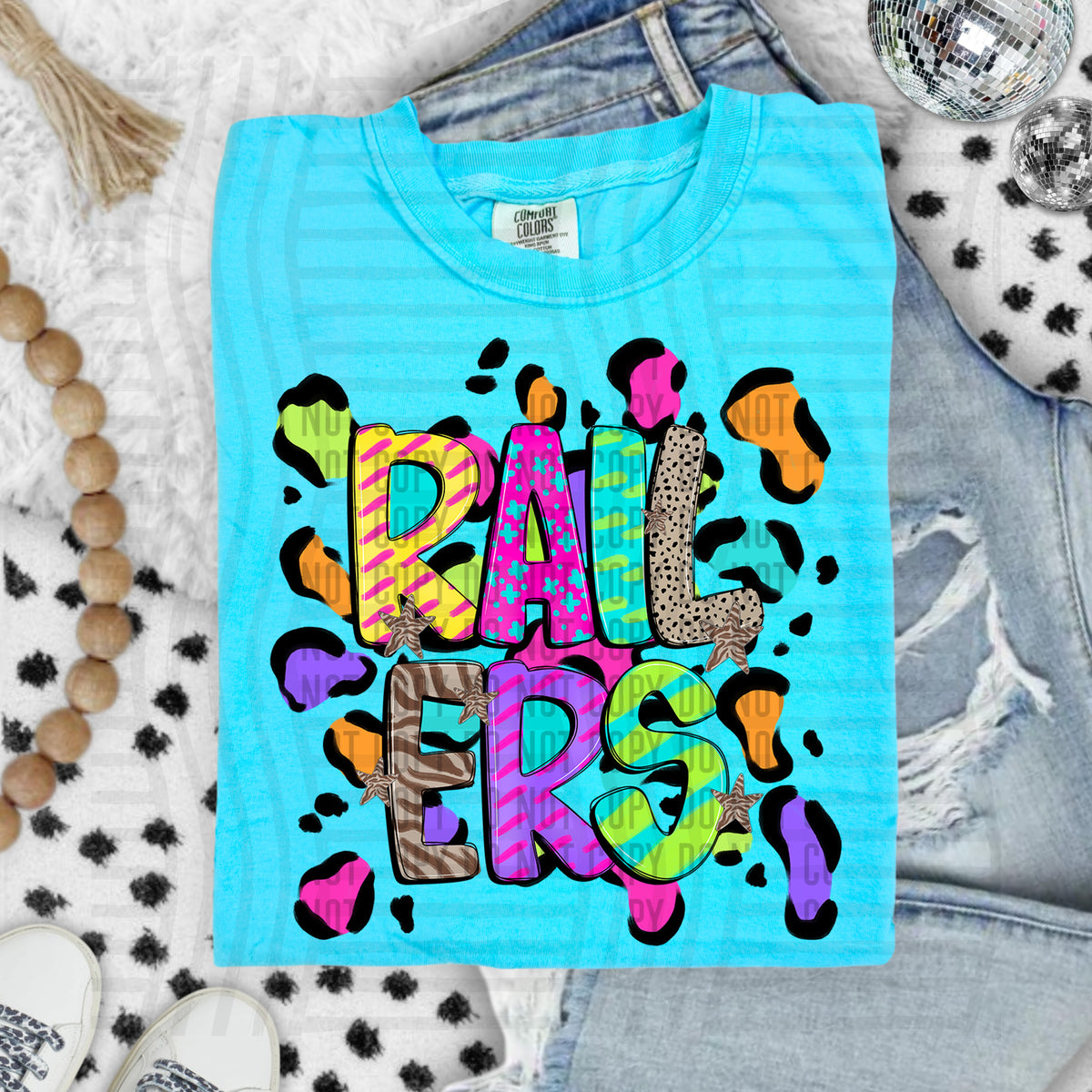 Railers Funky Mix Up Leopard Mascot (Caplinger) DTF transfer