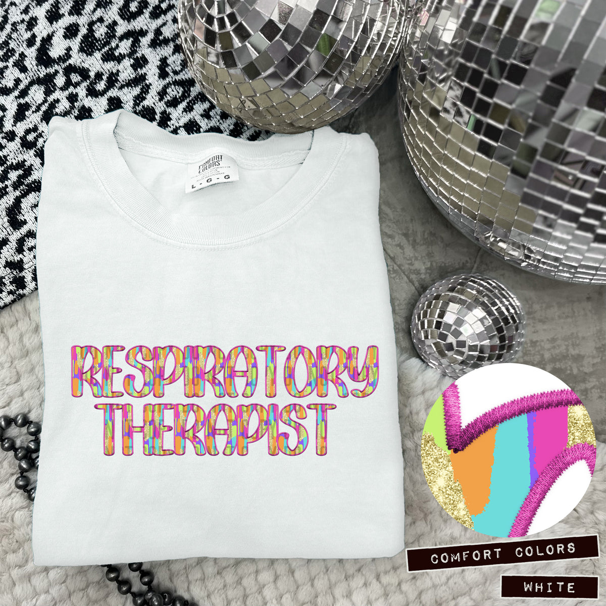 Respiratory Therapist Juneberry Brushstrokes (Caplinger) DTF transfer