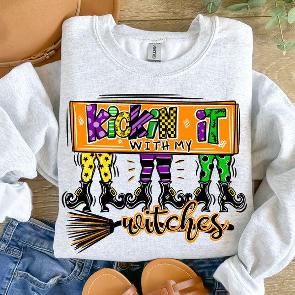 Kickin it with my Witches-38377-DTF transfer