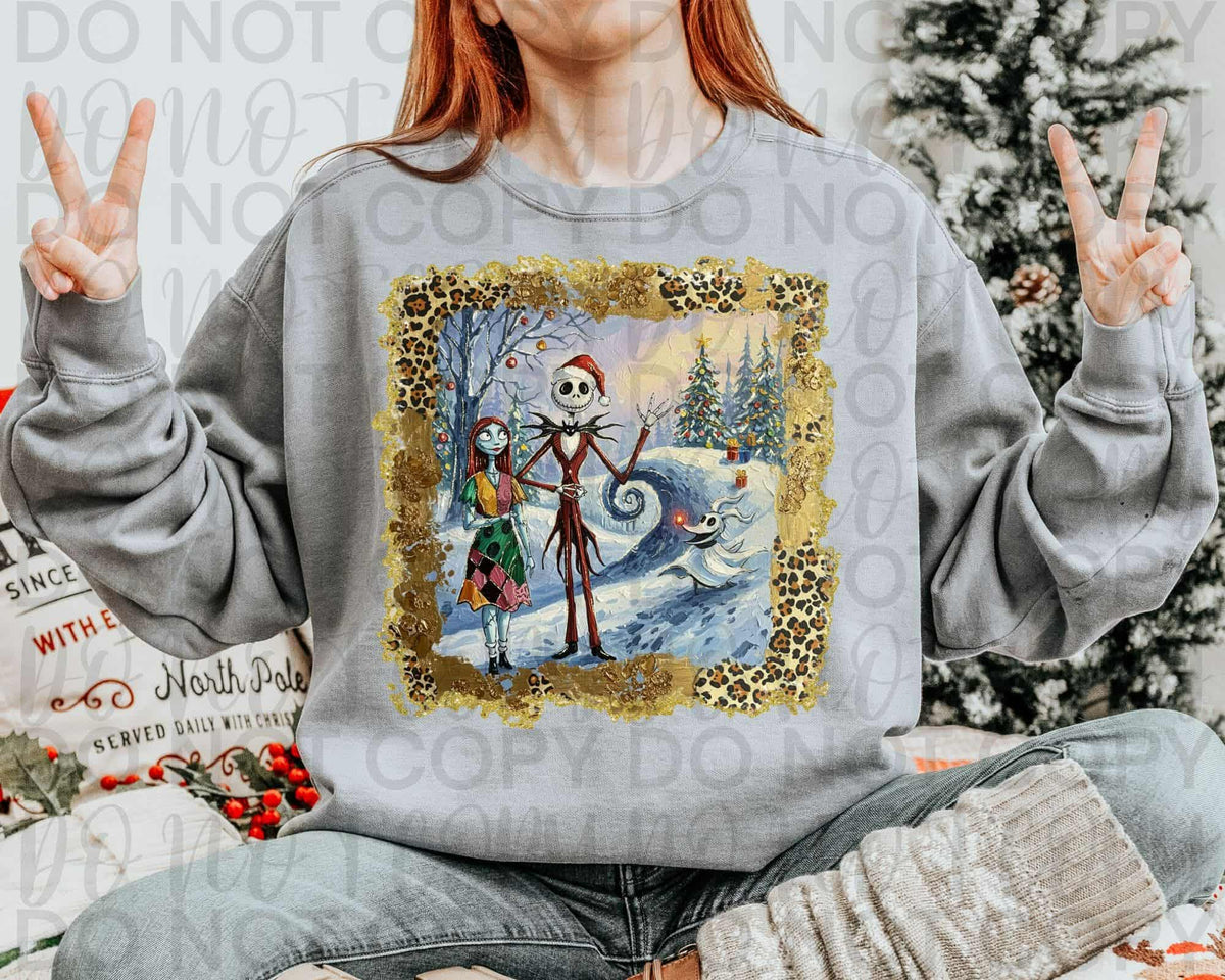 Skeleton Nightmare winter scene (sweet starlight) 114534 DTF transfer