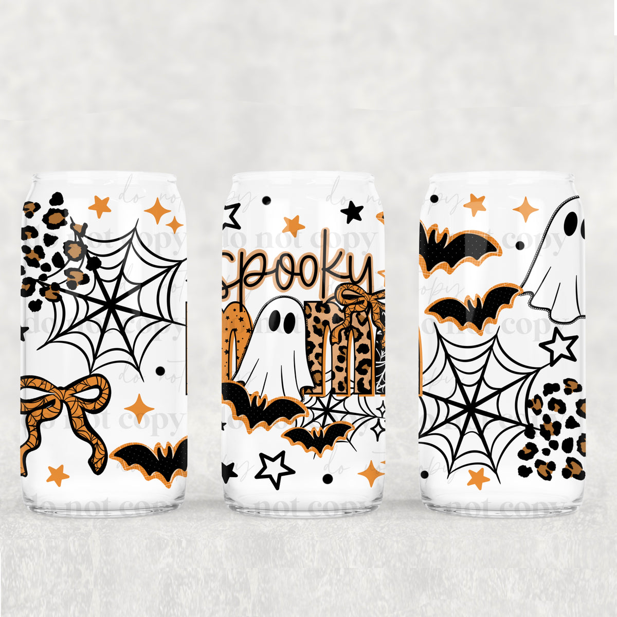 Spooky mama ghost (CSC) UV DTF WRAP