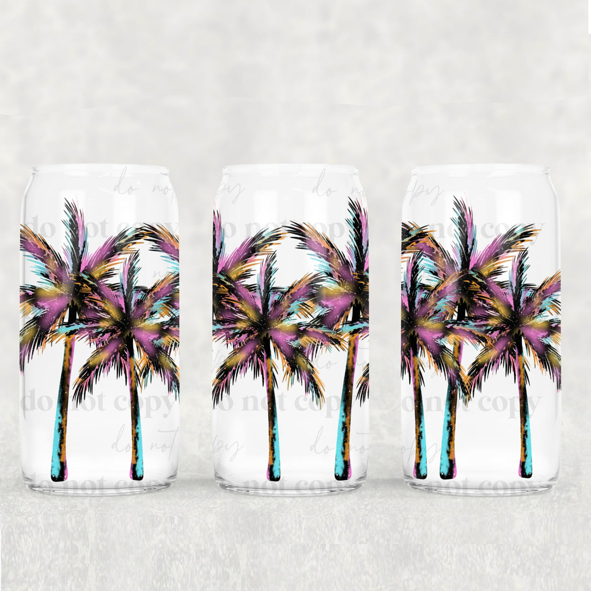 Palm trees (CSC) UV DTF WRAP