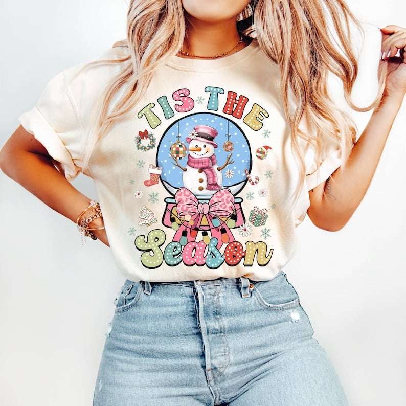 Tis the season snow globe 62212 DTF transfer