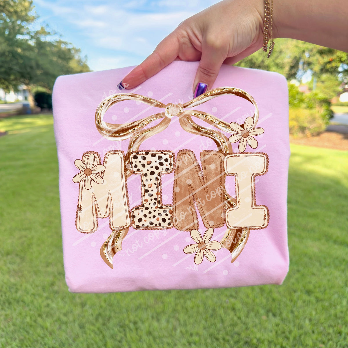 Mini Bow and flowers (exclusive) DTF Transfer