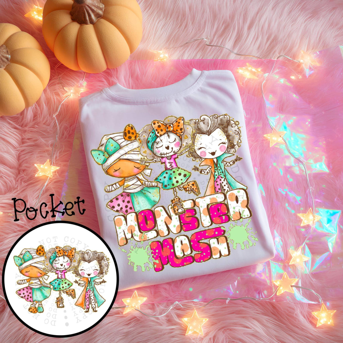 Monster mash BACK 106469 DTF transfer