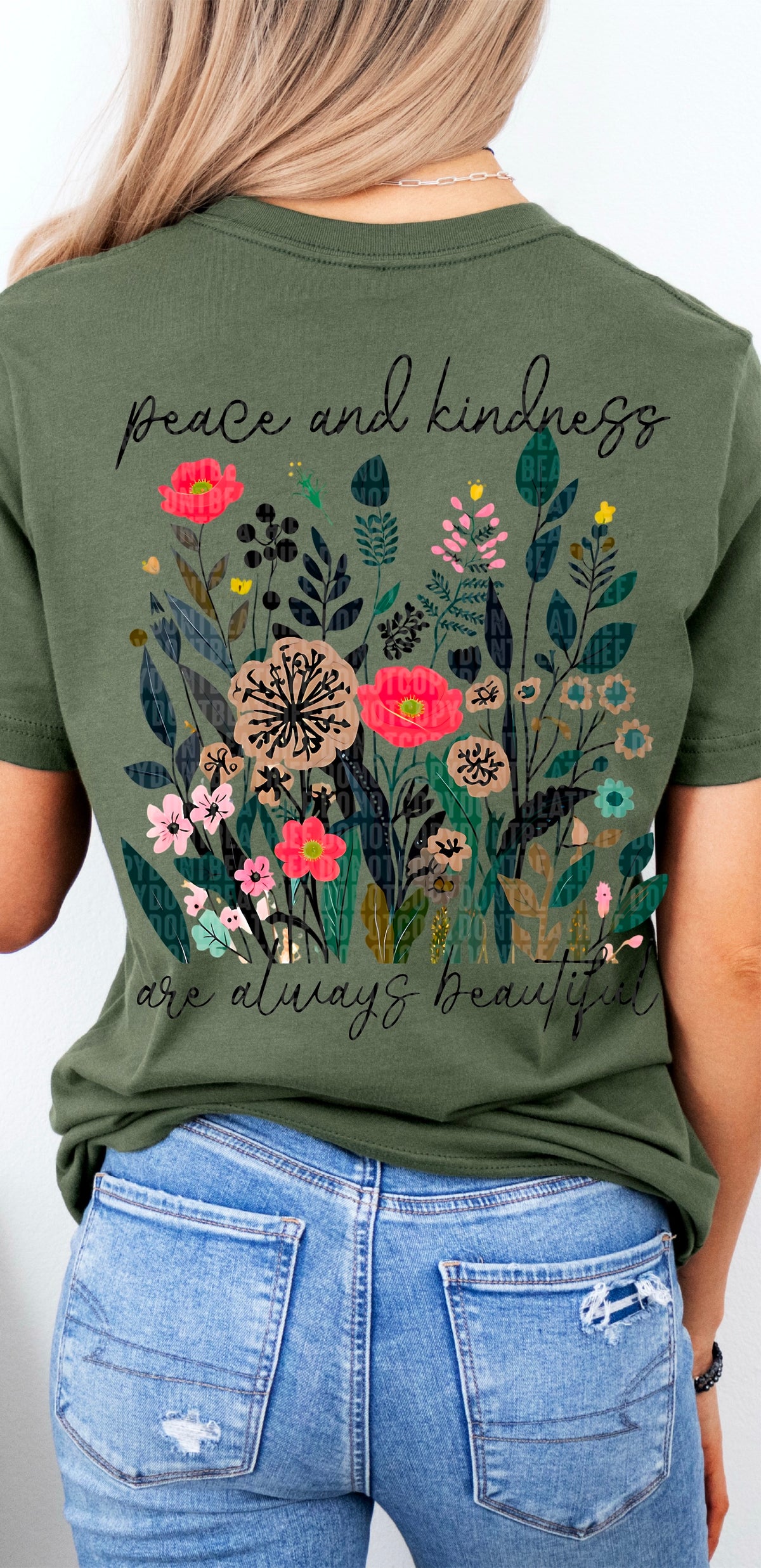 Peace and kindness are always beautiful 94987 DTF transfer