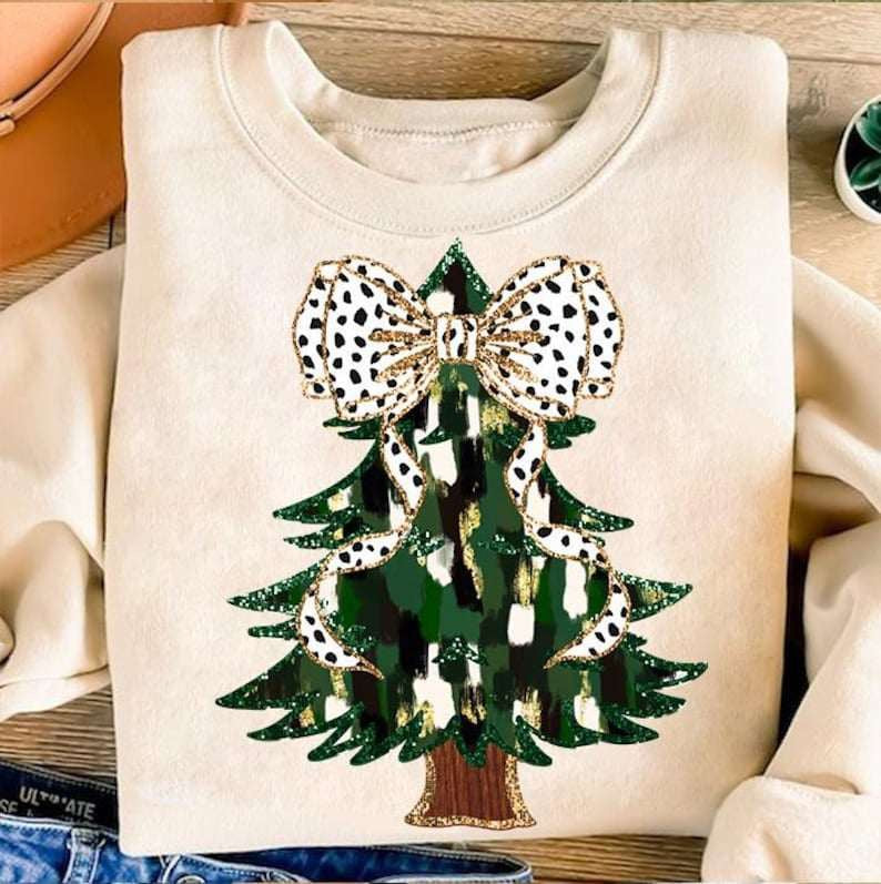 Tree Dalmatian bow 64931 DTF transfer