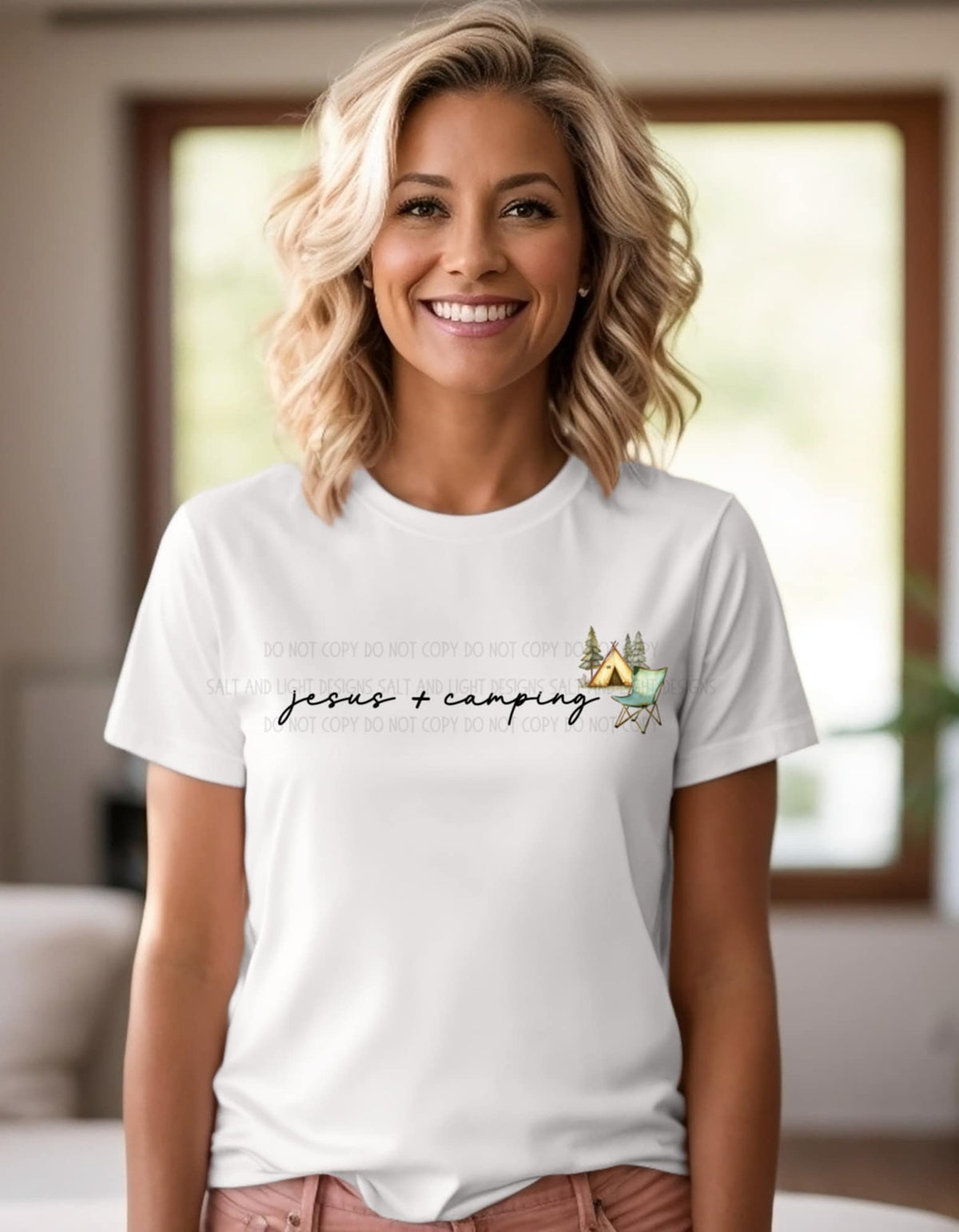 Jesus + camping 106386 DTF transfer