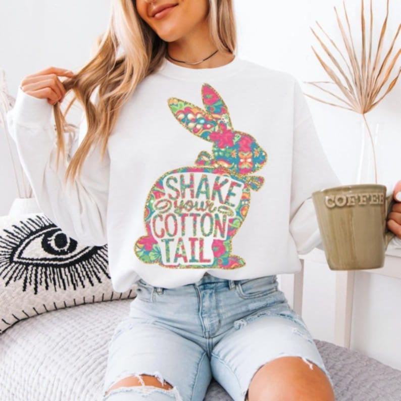 Shake your cottontail 87790 DTF transfer