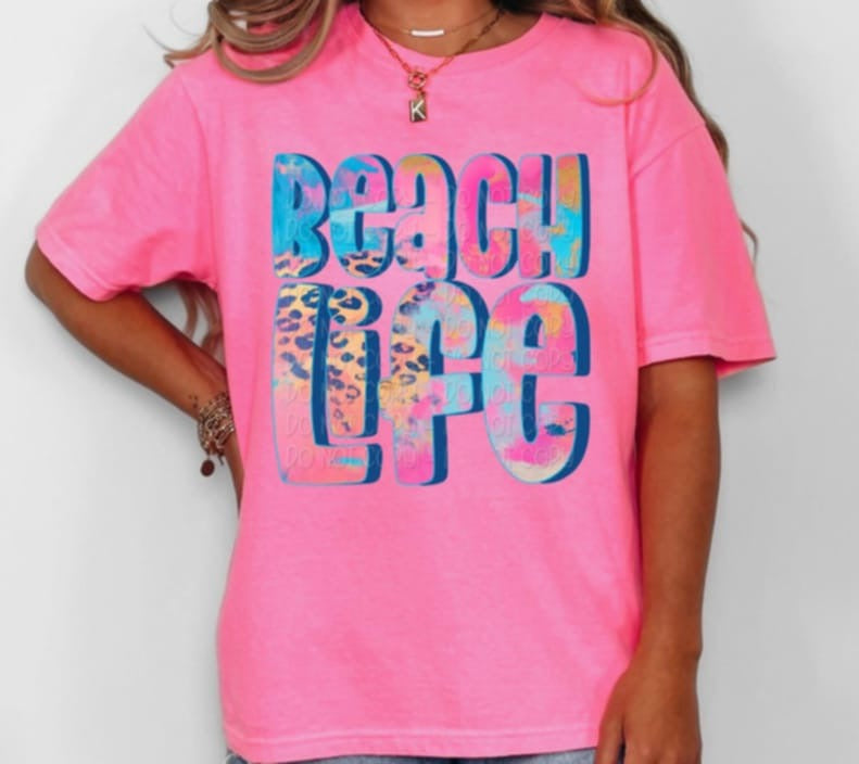 Beach life watercolor 99930 DTF transfer