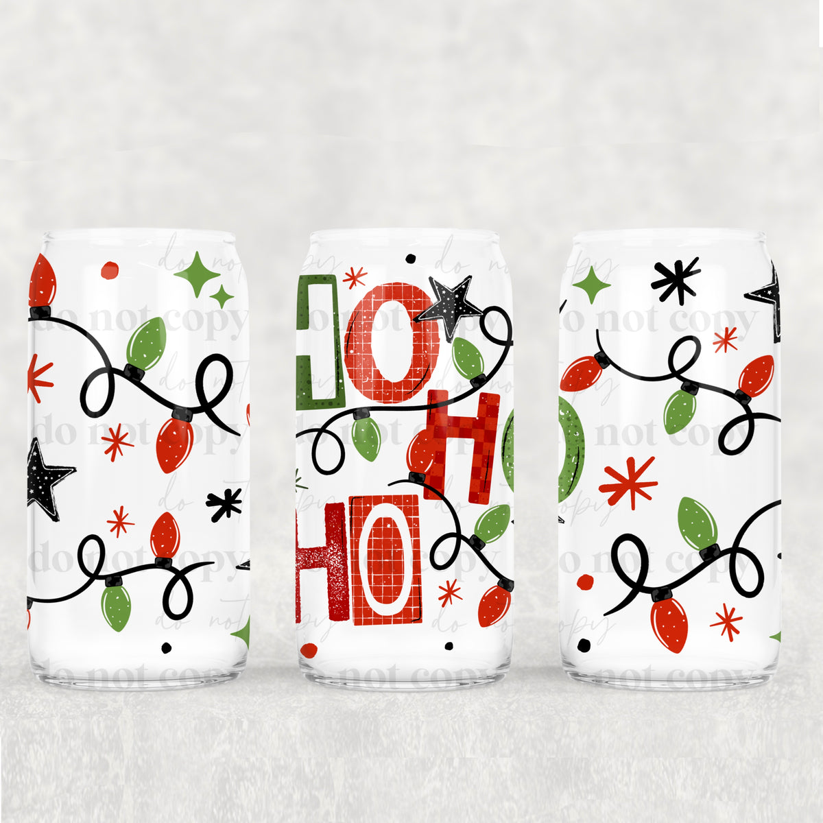 Ho ho ho red lights (csc) UV DTF WRAP