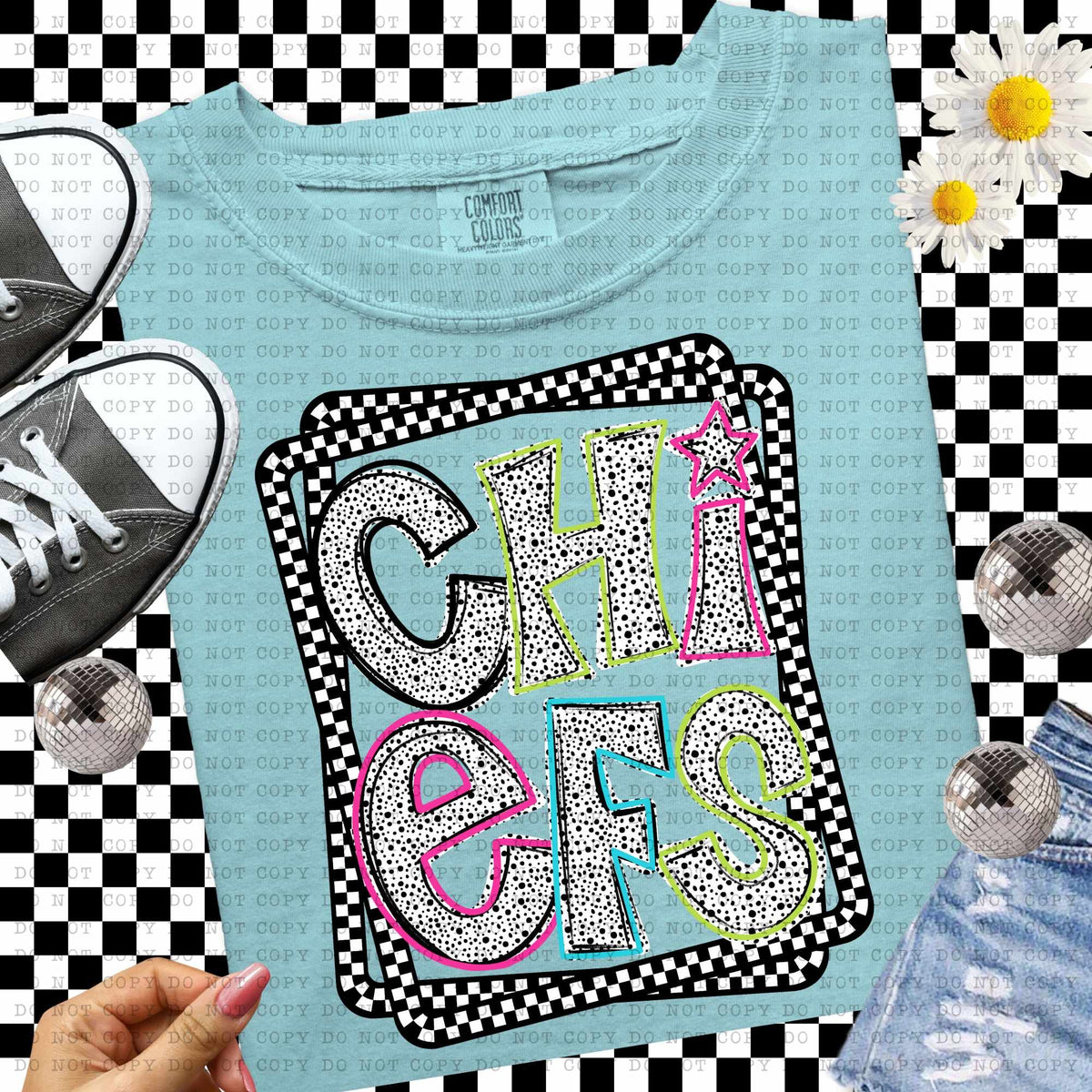Chiefs Dalmatian filled mascots (ECHT) 55114 DTF transfer